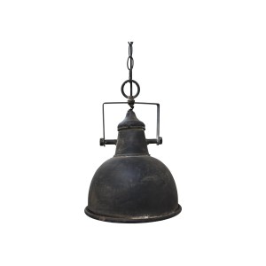 Industriální černé kovové závěsné světlo Fact - Ø24*26 cm