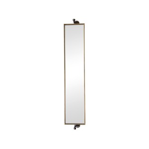 Bronzové antik otočné nástěnné zrcadlo Marry - 27*13*144 cm