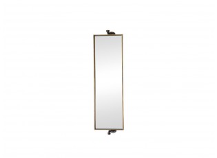 Zlaté otočné nástěnné zrcadlo - 27*13*71 cm