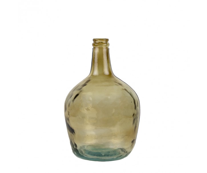 Jantarová skleněná váza z recyklovaného skla 4L - Ø19*31cm