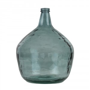 Modrá skleněná váza z recyklovaného skla 16L - Ø32*42cm