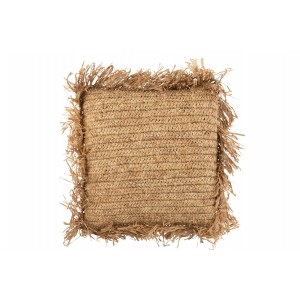 Přírodní lýkový polštář s třásněmi Raffia - 45*45*15 cm