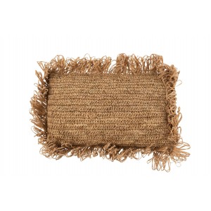 Přírodní lýkový polštář s třásněmi Raffia - 35*10*47 cm