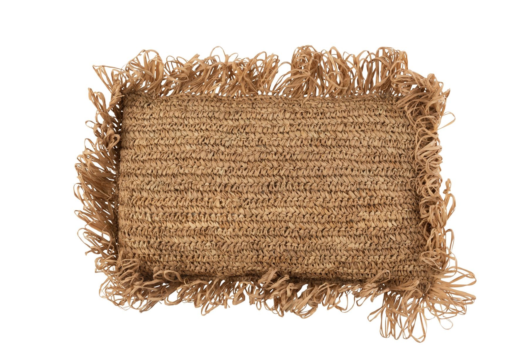 Přírodní lýkový polštář s třásněmi Raffia - 35*10*47 cm