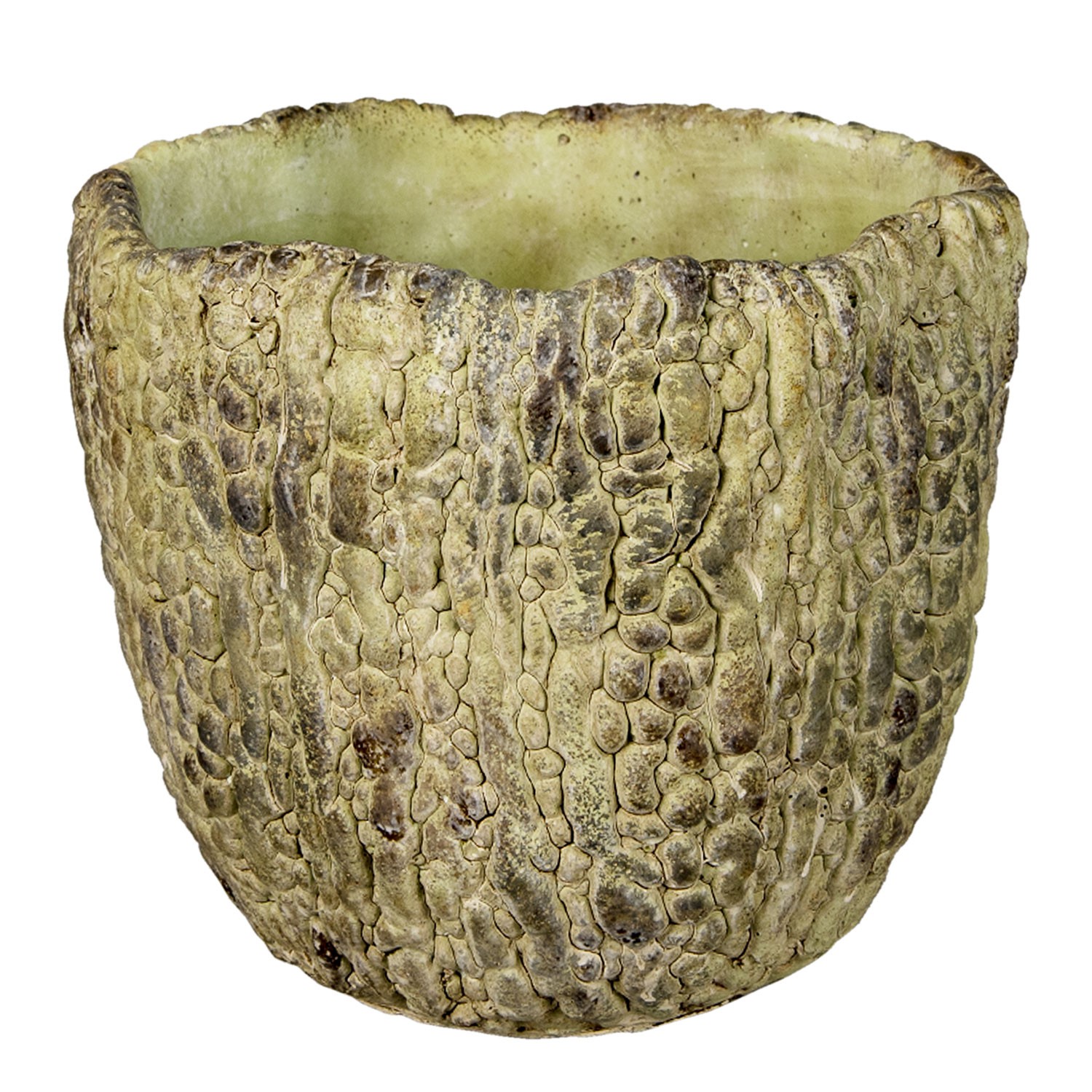 Cementový květináč se vzorem L- Ø 20*18 cm