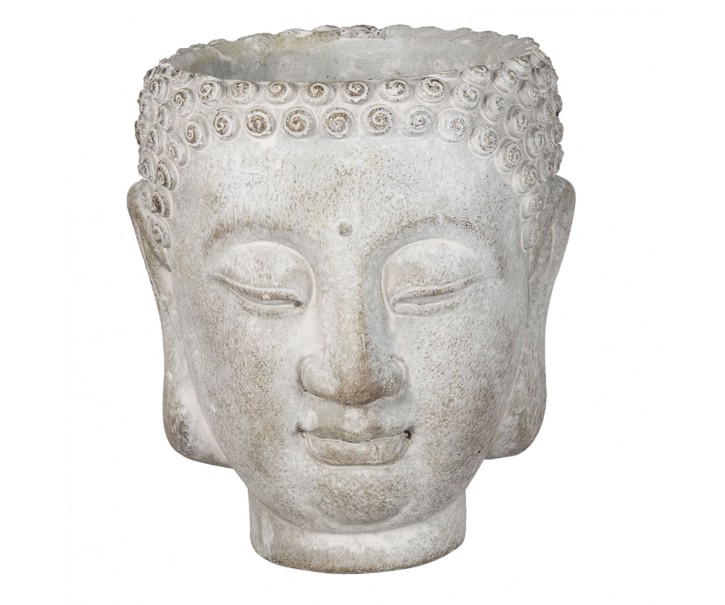 Květináč ve tvaru hlavy Buddhy L - Ø 15*14*17 cm