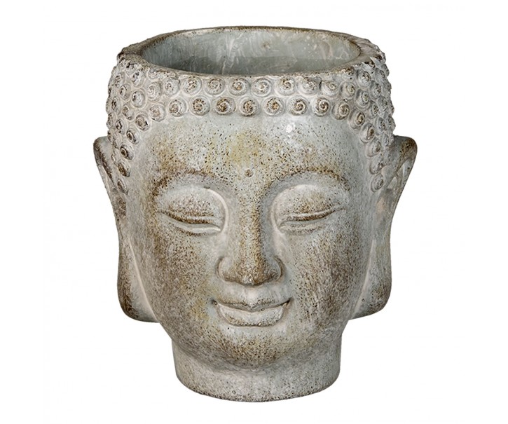 Květináč ve tvaru hlavy Buddhy S - Ø12*11*13 cm