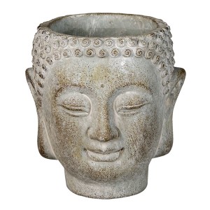 Květináč ve tvaru hlavy Buddhy S - Ø12*11*13 cm