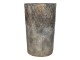 Šedý antik cementový vysoký květináč - Ø 24*39 cm