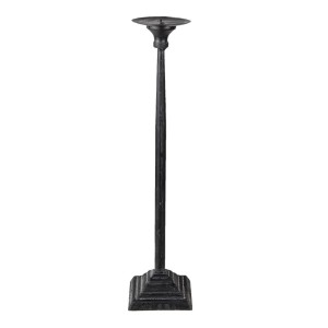 Kovový černý svícen s patinou Filicia - Ø 10*44 cm