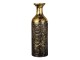Zlatá dekorační váza s patinou se vzorem Joslin - Ø 12*39 cm
