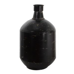 Černá kovová dekorační váza s odřením Tinn - Ø 24*45 cm