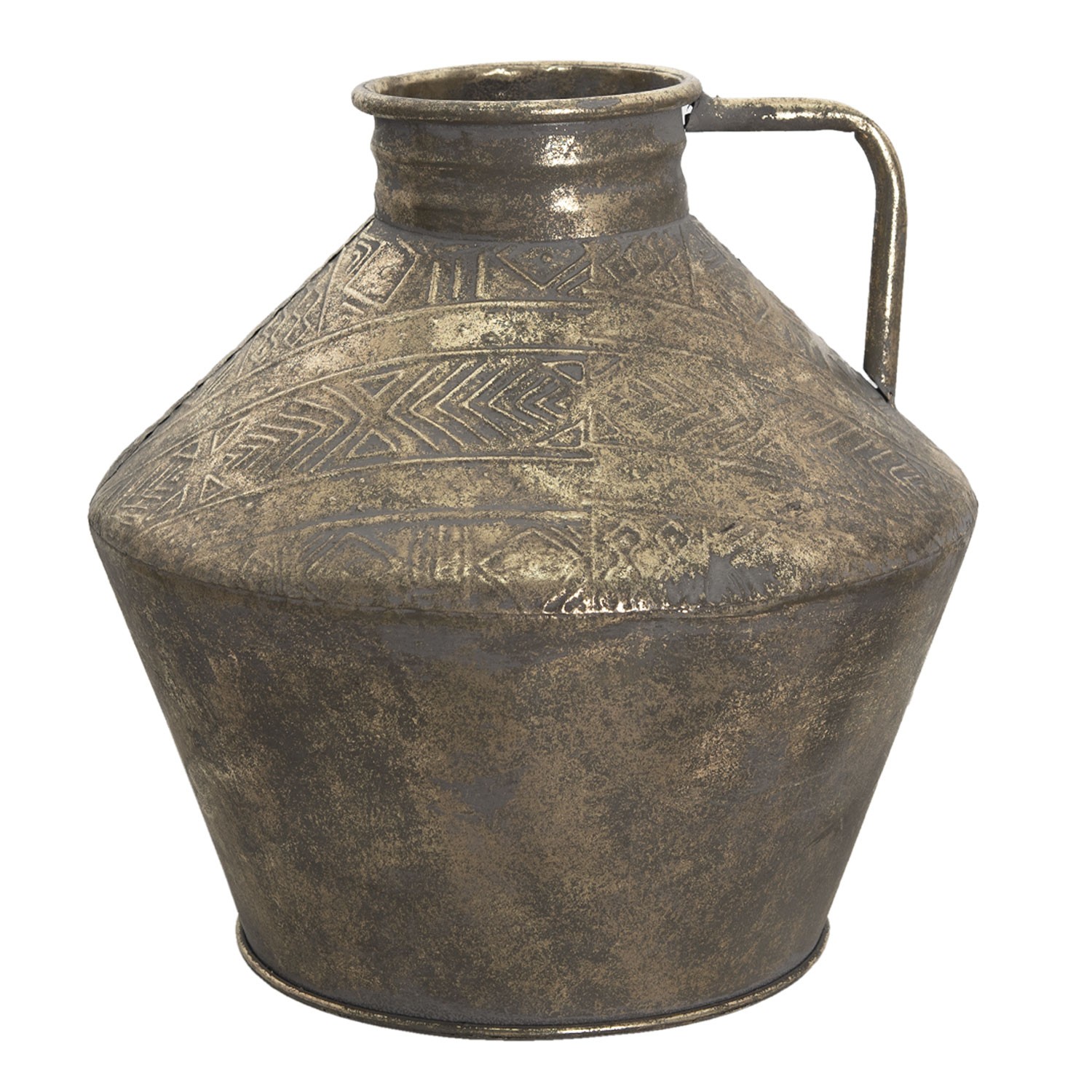 Zlatý antik kovový dekorační džbán Vinna - Ø 33*34 cm Clayre & Eef