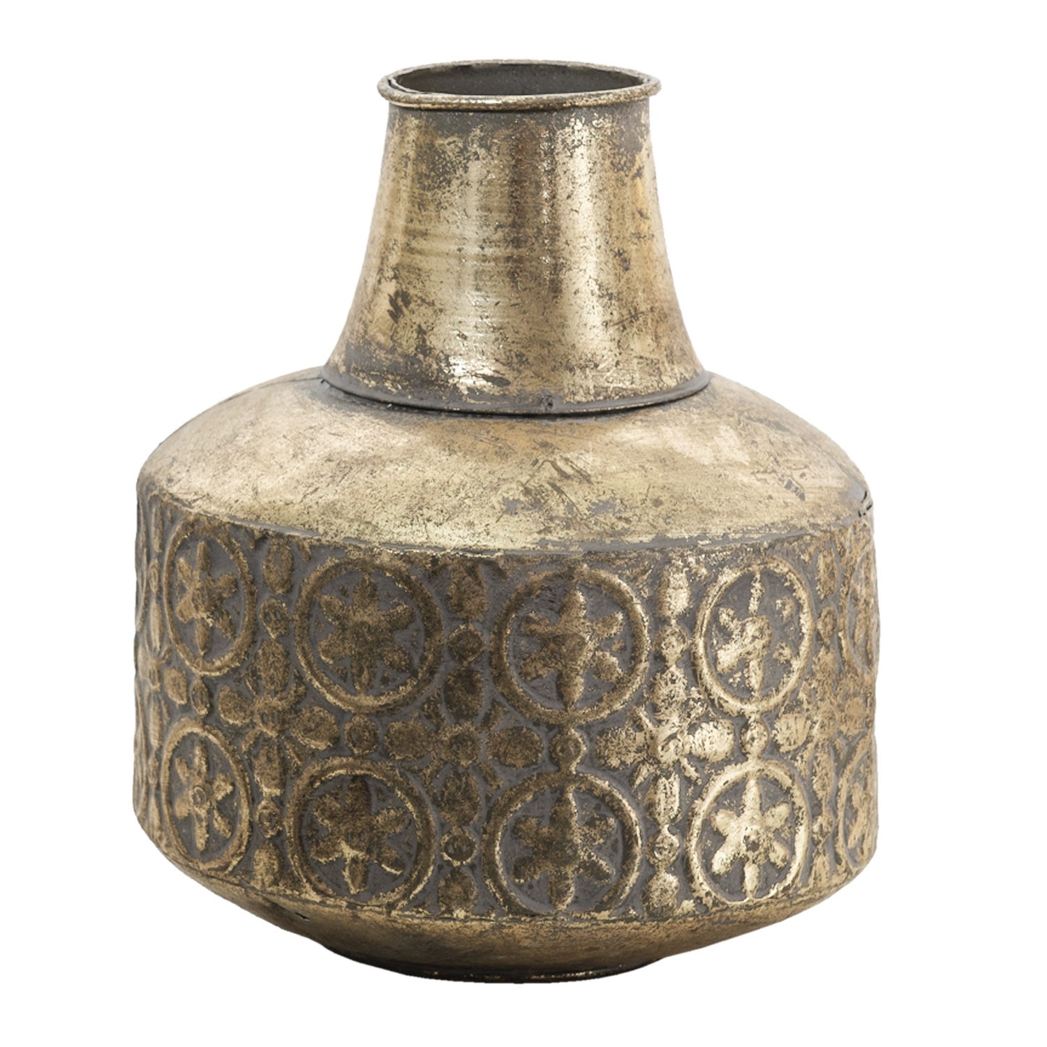 Zlatá antik dekorační váza Vanna - Ø 19*22 cm Clayre & Eef