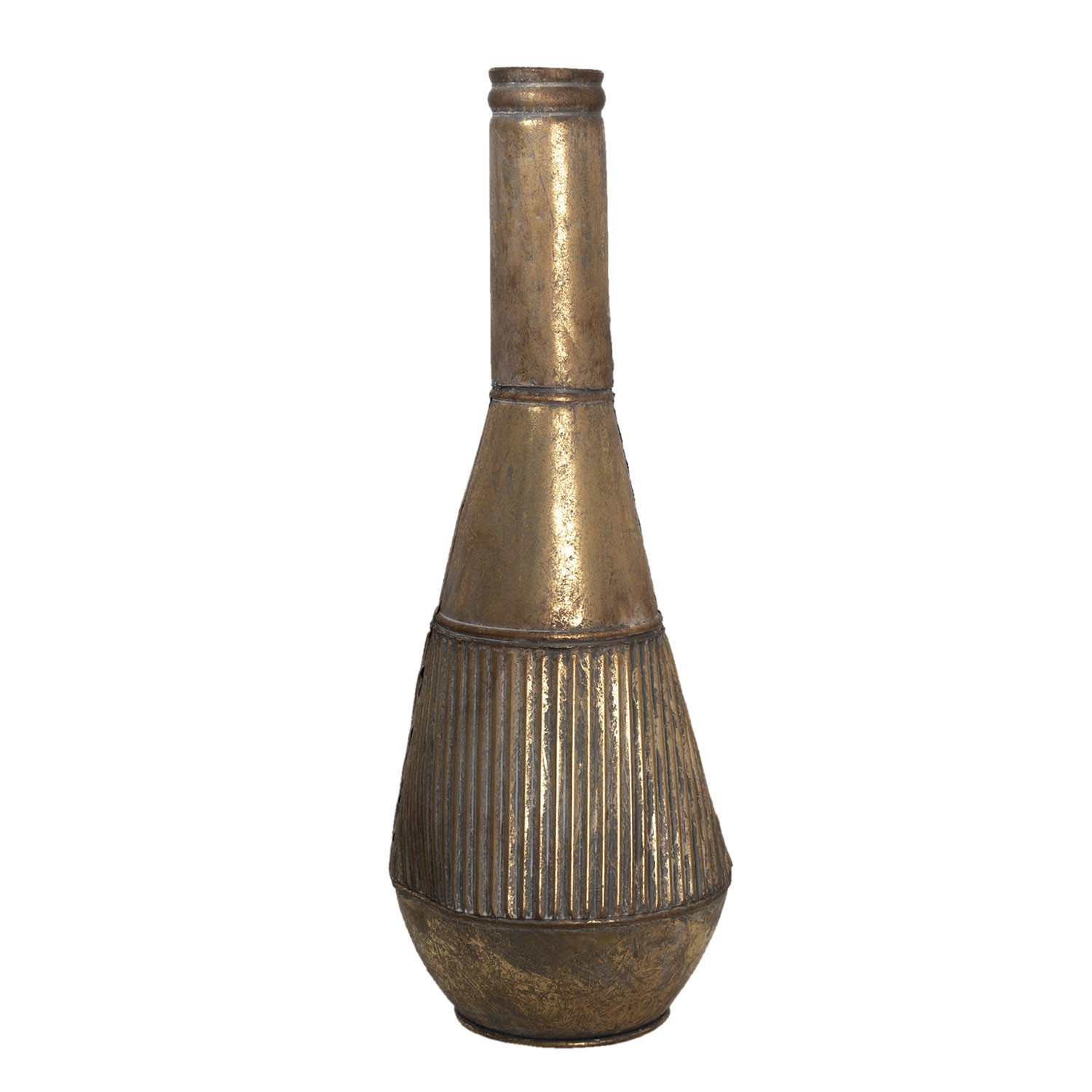 Měděná retro dekorační váza - Ø 22*61 cm Clayre & Eef