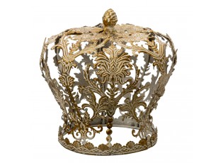 Zlatá antik dekorační koruna - Ø 17*17 cm