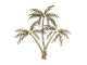 Nástěnná kovová dekorace palmy - 90*8*100 cm