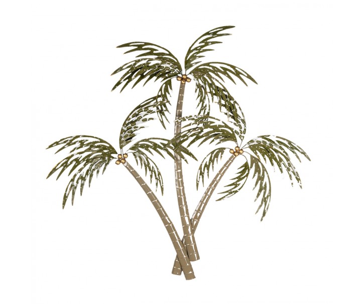 Nástěnná kovová dekorace palmy - 90*8*100 cm
