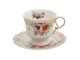 Porcelánový šálek s podšálkem Garden IV - 12*9*8 / Ø 15*1 cm / 200 ml