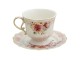 Porcelánový šálek s podšálkem Garden IV - 12*9*8 / Ø 15*1 cm / 200 ml