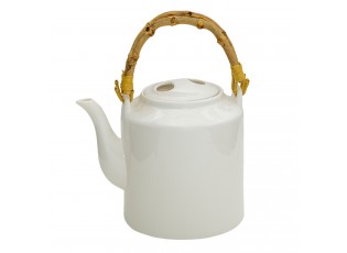 Bílá porcelánová konvice na čaj Nia - Ø 13*23 cm / 1500 ml