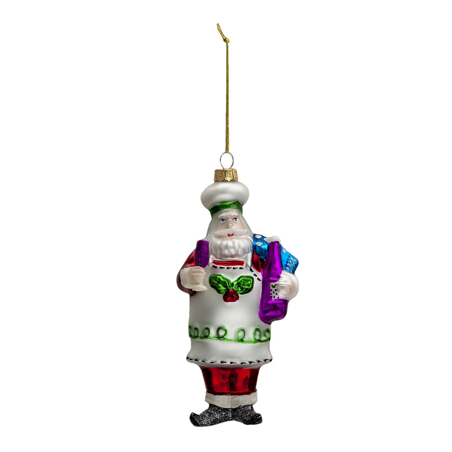 Vánoční ozdoba ve tvaru Santy - Ø 8*6*17cm