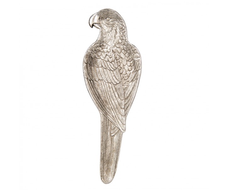 Stříbrná dekorativní miska ve tvaru papouška - 10*32*2 cm