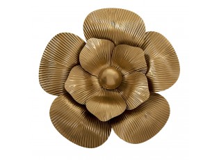 Zlatá kovová nástěnná dekorace květina Jasse - Ø34*6 cm