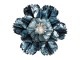 Modrá kovová nástěnná dekorace květina Touri - Ø 54*6 cm