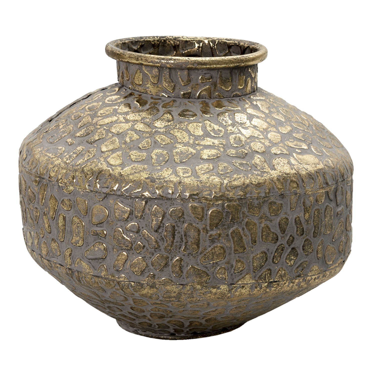Zlatá antik dekorační váza Gemma - Ø 27*21 cm Clayre & Eef