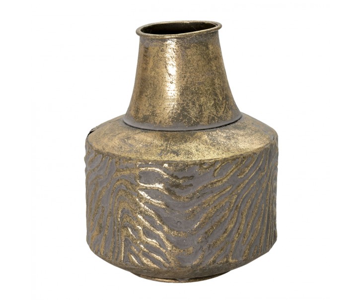Zlatá antik dekorační váza Holly - Ø 15*21 cm