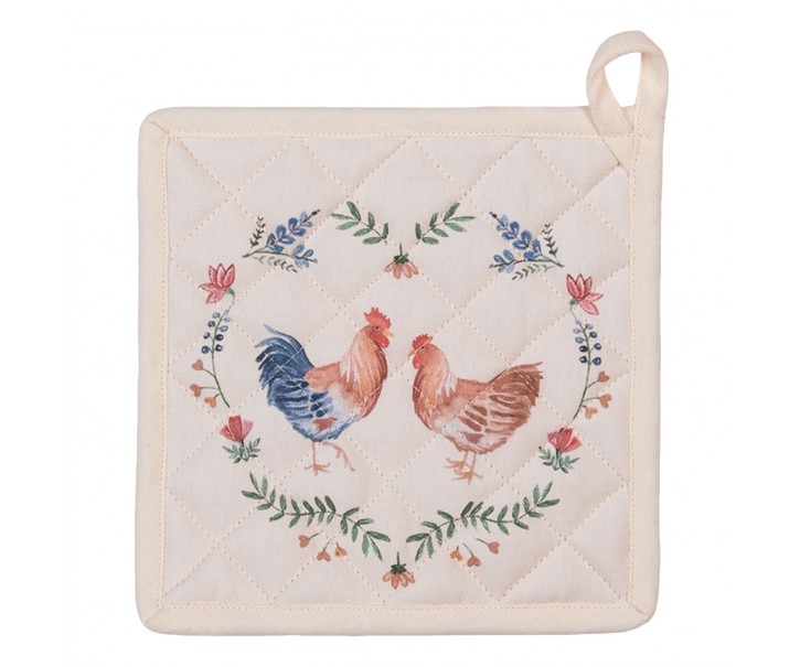 Chňapka-podložka Chicken adn Rooster - 20*20 cm