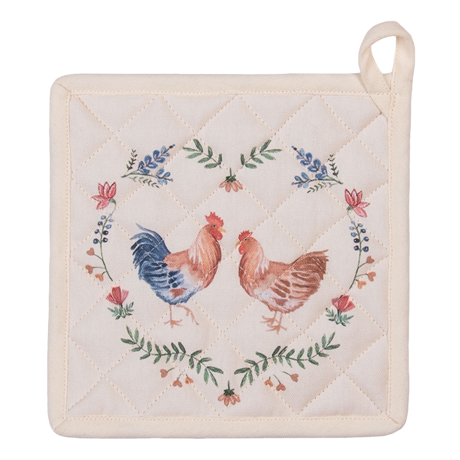 Chňapka-podložka Chicken adn Rooster - 20*20 cm