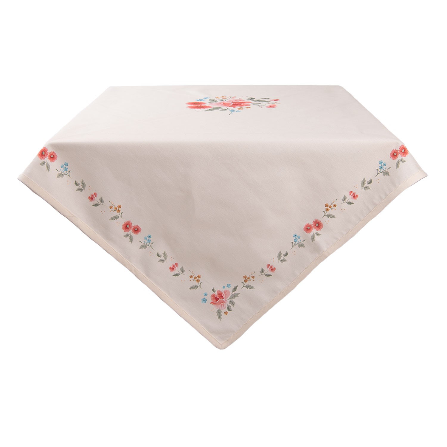 Bavlněný ubrus s květy Little Rose Collection - 150*150 cm