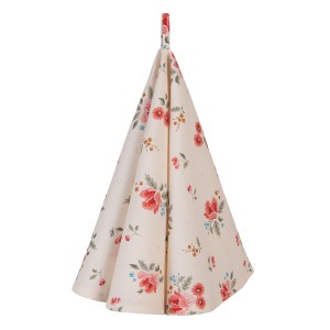 Kulatá bavlněná utěrka s květy Little Rose Collection -Ø 82 cm