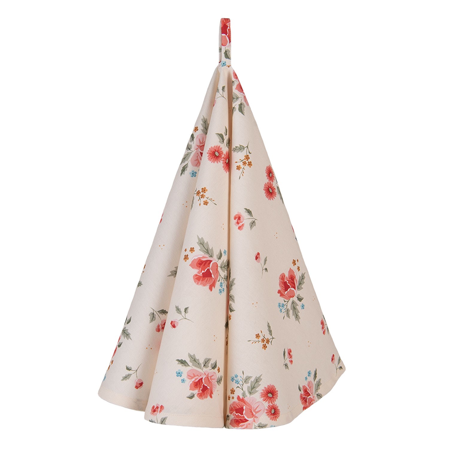 Kulatá bavlněná utěrka s květy Little Rose Collection -Ø 82 cm