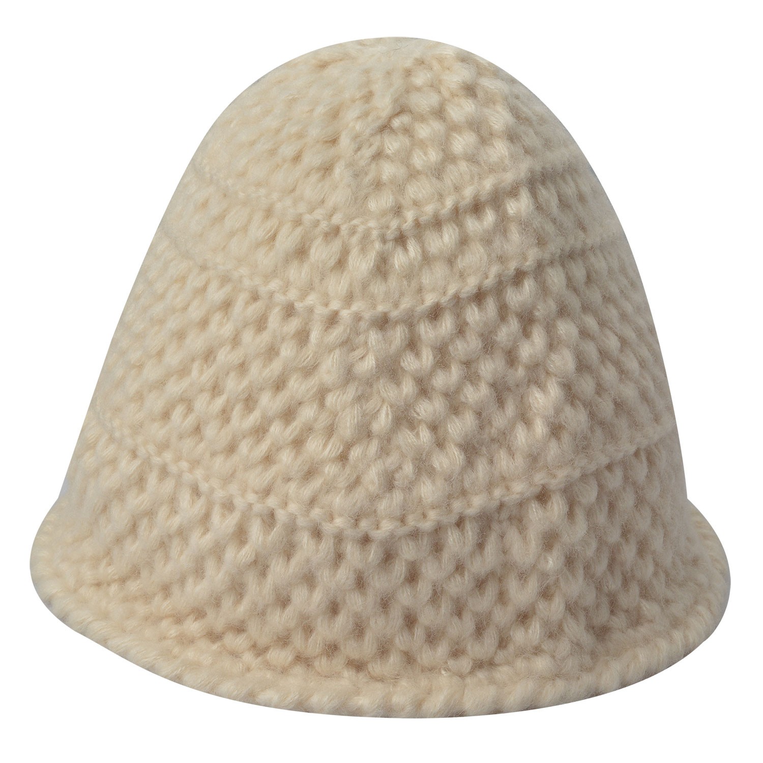 Béžová pletená zimní čepice - 20 cm Clayre & Eef