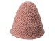 Růžová pletená zimní čepice - 20 cm
