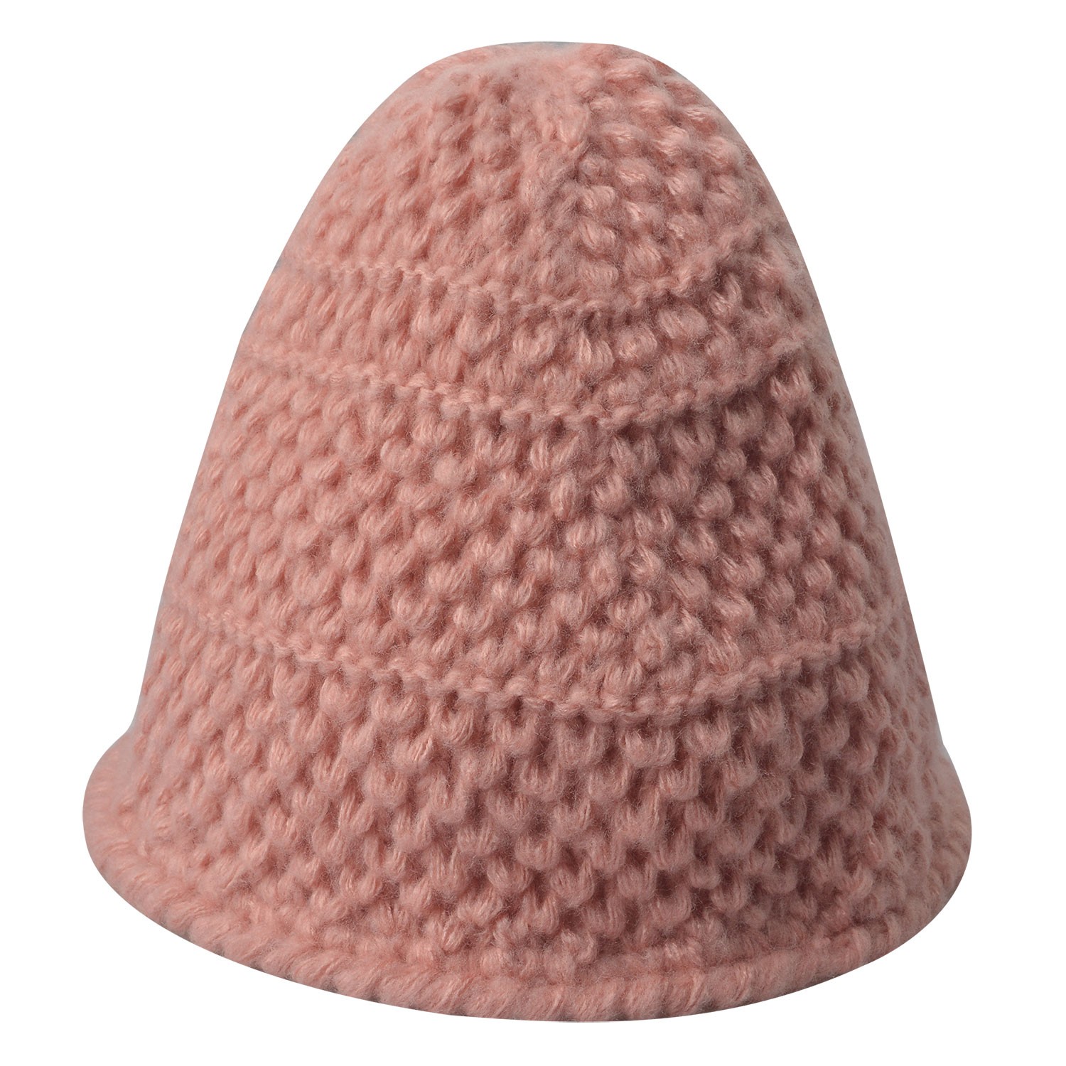 Růžová pletená zimní čepice - 20 cm JZCA0020P