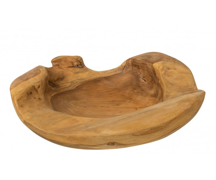 Servírovací mísa v přírodním tvaru z teakového dřeva Igor - 40*39*10 cm