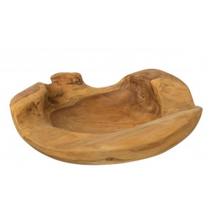 Servírovací mísa v přírodním tvaru z teakového dřeva Igor - 40*39*10 cm