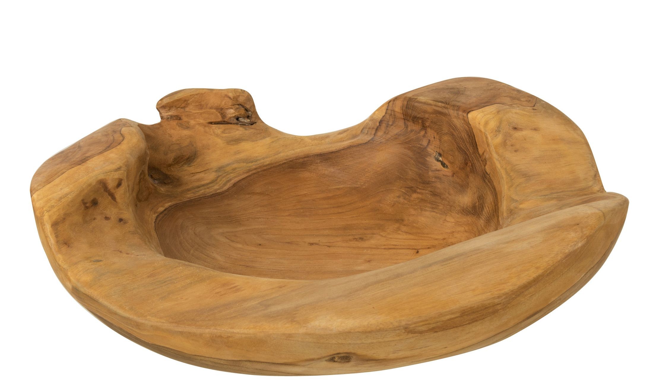 Servírovací mísa v přírodním tvaru z teakového dřeva Igor - 40*39*10 cm