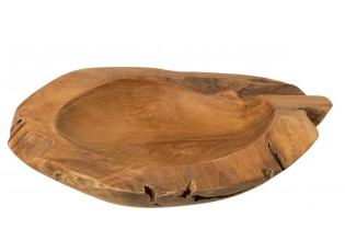 Servírovací mísa v přírodním tvaru z teakového dřeva Igor - 43*46*8 cm
