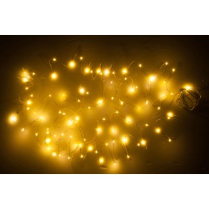 Drát s vánočními led světýlky - teplá bílá - 9*9*10,5 cm