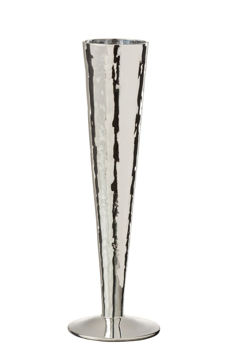 Stříbrná sklenička na šampaňské Glass silver - Ø 7*23 cm 7770