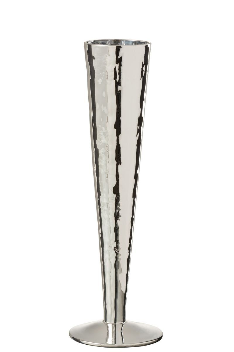 Stříbrná sklenička na šampaňské Oil transparent - Ø 7*23 cm