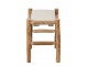 Přírodní dřevěná stolička se sedákem Vaness - 50*36*44 cm