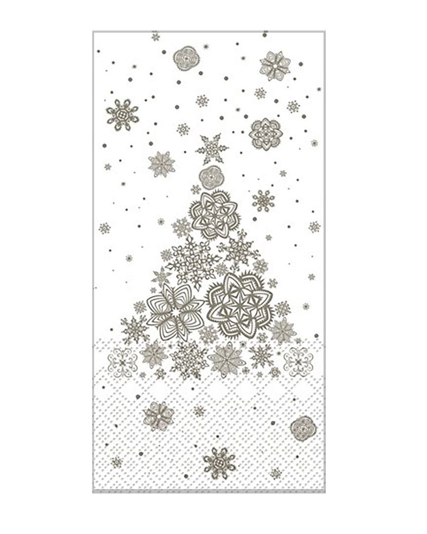 Krémovo -šedé papírové ubrousky Christmas tree - 40*40 cm (15ks) Chic Antique