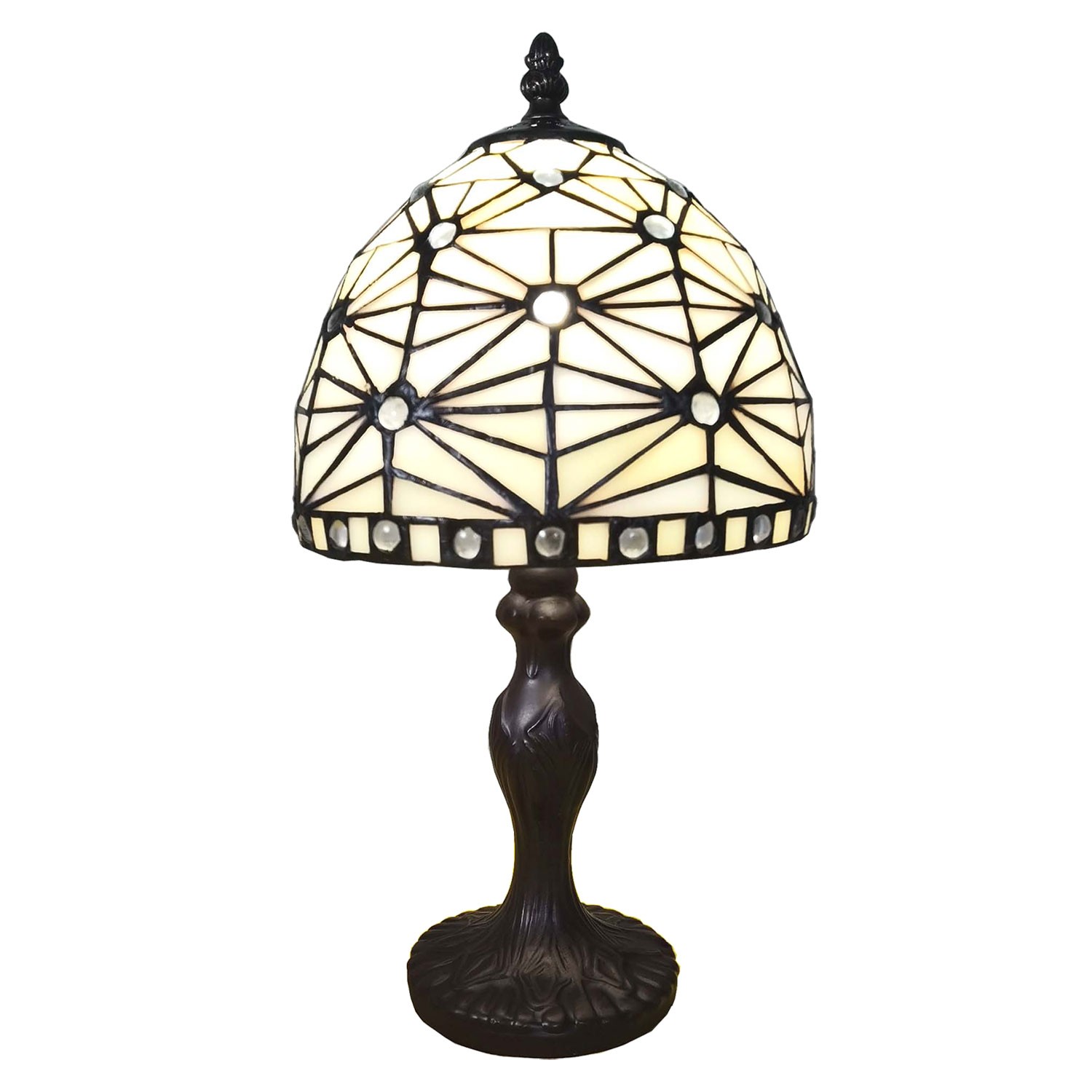 Stolní Tiffany lampa Elinore -Ø 18*33 cm 