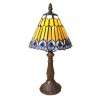 Stolní Tiffany lampa Estelle - Ø 20*34 cm E14/max 1*25W Barva: vícebarevnáMateriál: opálové sklo / polyresinHmotnost: 1,111 kg